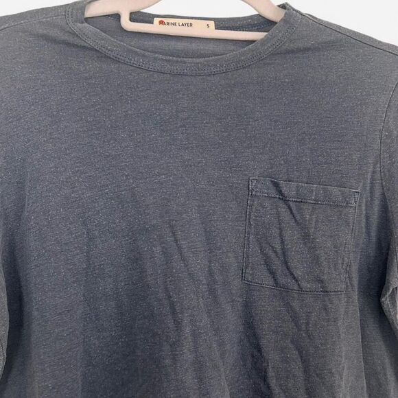 Marine Layer Boxy Crop Pocket Tee – Soft Lounge Core Minimalist S - Picture 2 of 4